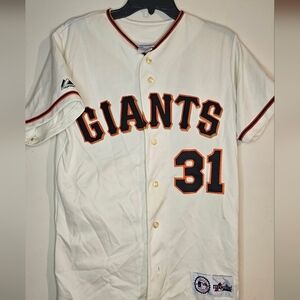 Vintage Y2K San Francisco Giants Majestic MLB Cream Home Jersey Men’s S